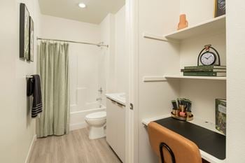Work station desk in studio and 1-bedroom units